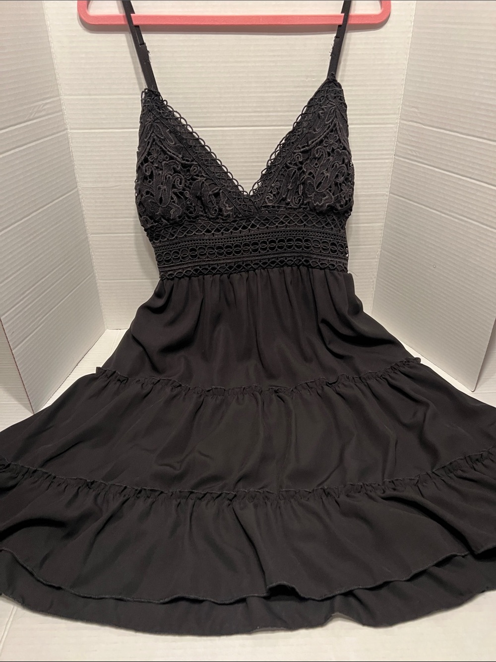 Ecowish black sundress with tie back